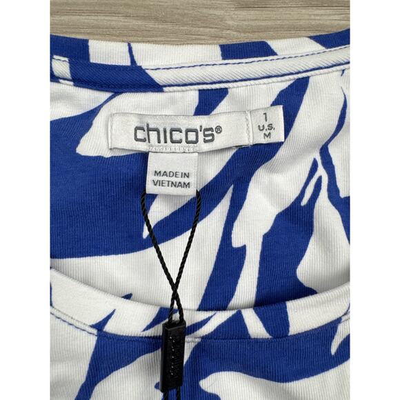 Chico’s Dolman Short Sleeve Knit Top – Rich Cobalt Blue, Size 8/M, NWT - Picture 6 of 9